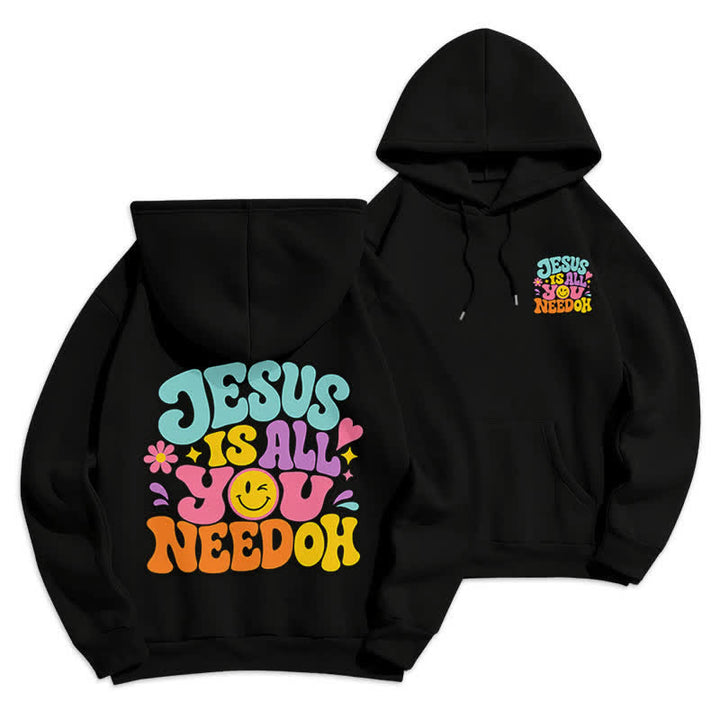 Christianartworkshop Jesus Is All You Need Graffiti Fleece Lined Hoodie - image 15
