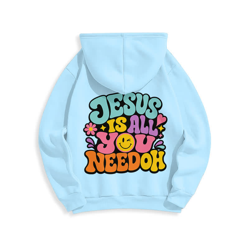 Christianartworkshop Jesus Is All You Need Graffiti Fleece Lined Hoodie - image 4