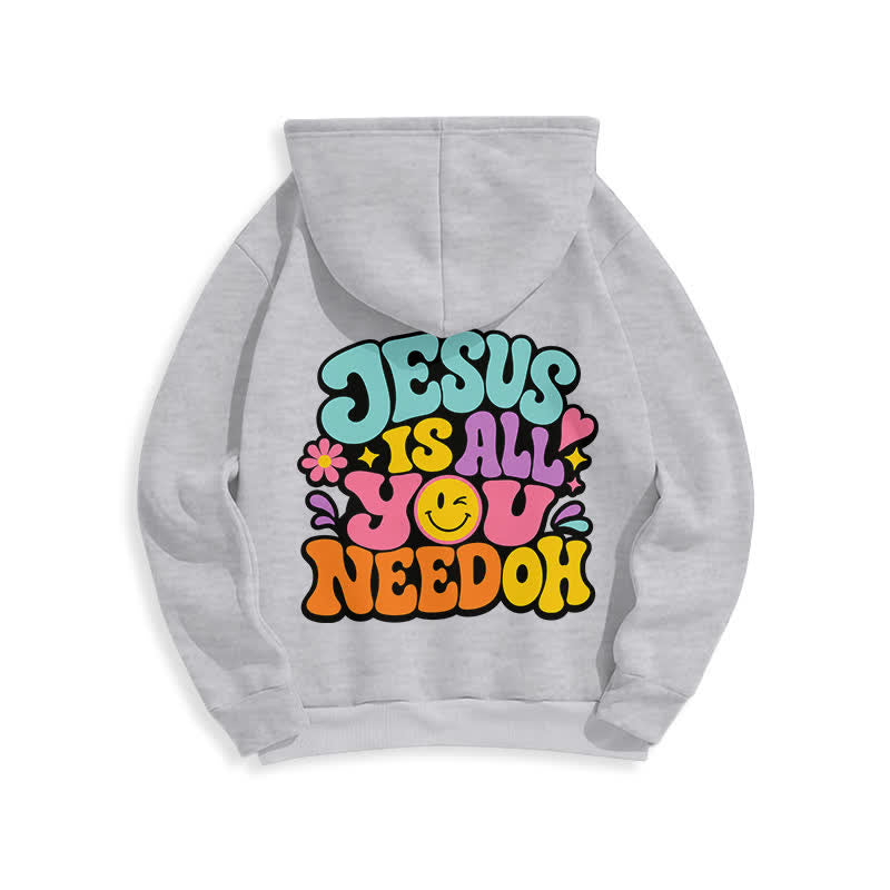Christianartworkshop Jesus Is All You Need Graffiti Fleece Lined Hoodie - image 13