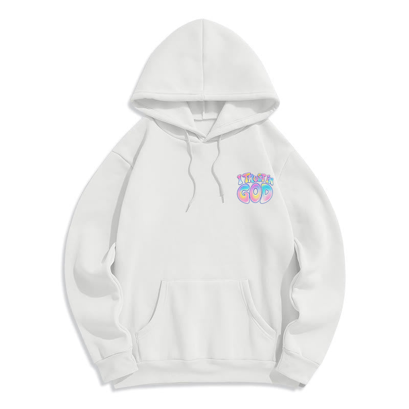 Christianartworkshop Trust In God Pastel Graffiti Oversized White Hoodie - image 2