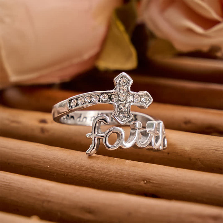 FREE Today: I Can Do All Things Engraved Faith Cross Ring: Token of Gentle Divine Strength - image 2