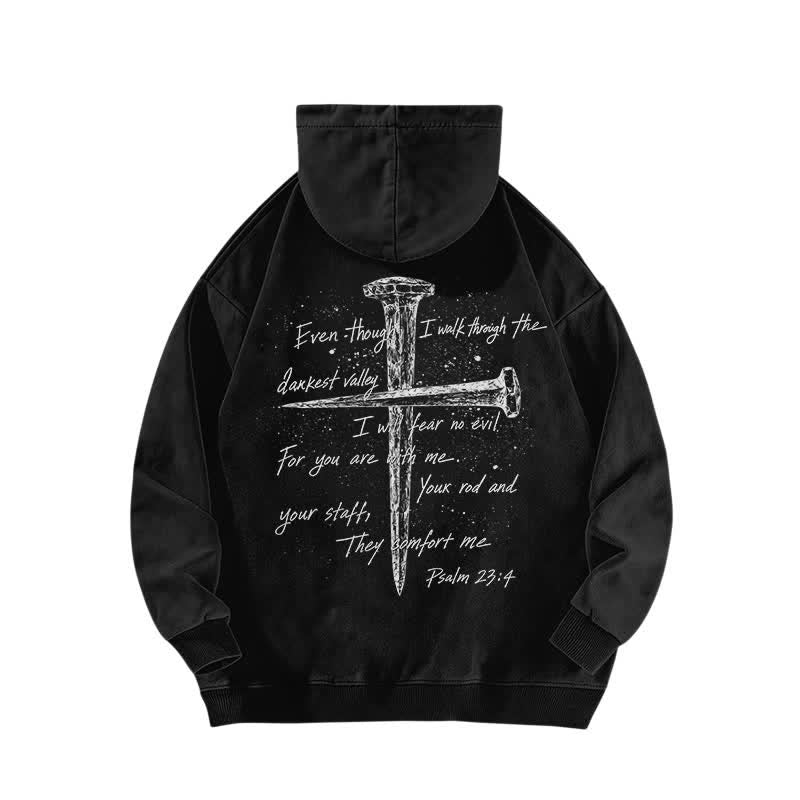 Christianartworkshop Crown Of Thorns Portrait Black Street Washed Hoodie - image 1