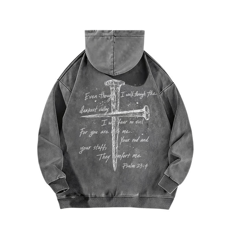 Christianartworkshop Crown Of Thorns Portrait Black Street Washed Hoodie - image 4