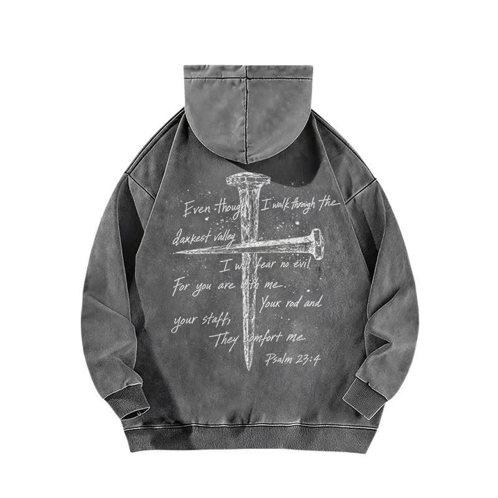 Christianartworkshop Crown Of Thorns Portrait Black Street Washed Hoodie - image 4