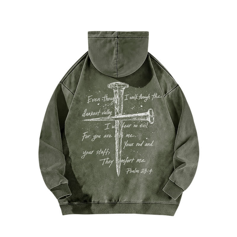 Christianartworkshop Crown Of Thorns Portrait Black Street Washed Hoodie - image 7