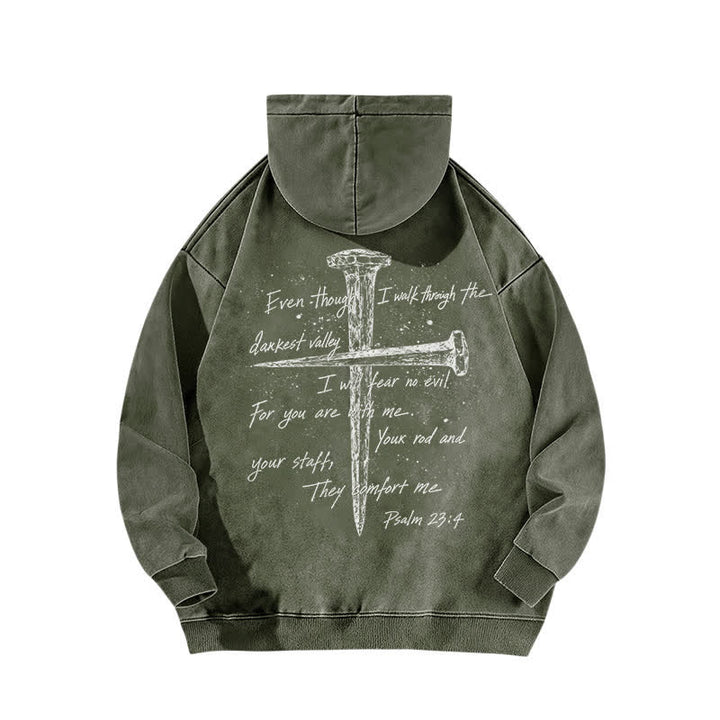 Christianartworkshop Crown Of Thorns Portrait Black Street Washed Hoodie - image 7