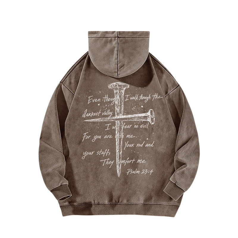 Christianartworkshop Crown Of Thorns Portrait Black Street Washed Hoodie - image 10