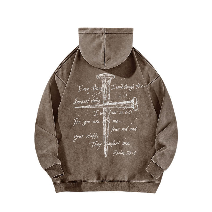 Christianartworkshop Crown Of Thorns Portrait Black Street Washed Hoodie - image 10