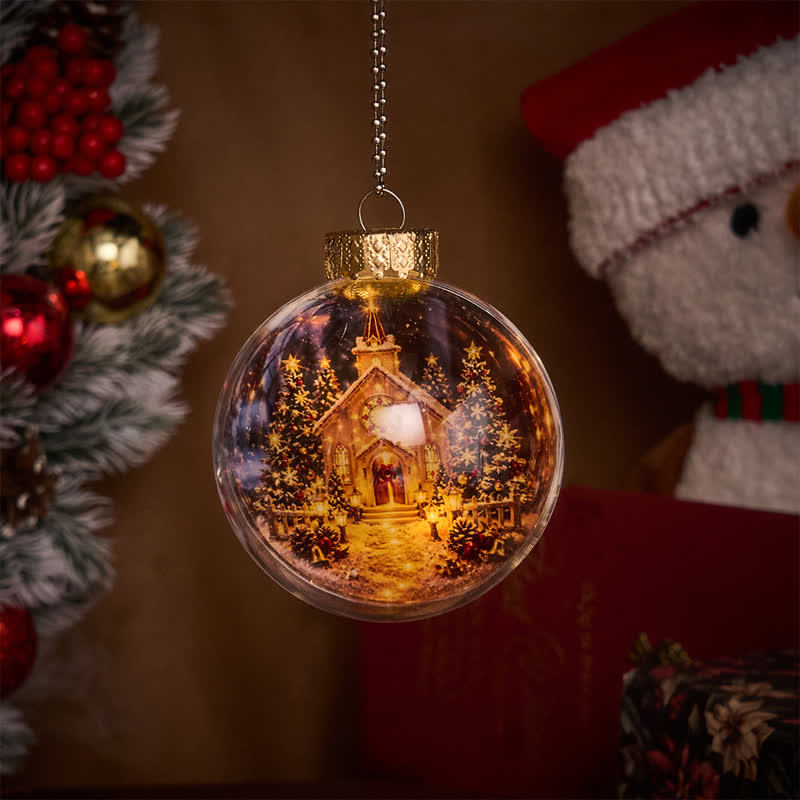 Christianartworkshop Multi-Style Sacred Print Christmas Bauble: Token of Holy Blessing & Quiet Devotion - With LED Light - Star of Bethlehem A - image 5