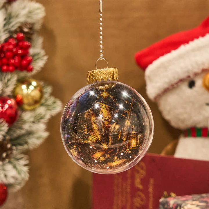 Christianartworkshop Multi-Style Sacred Print Christmas Bauble: Token of Holy Blessing & Quiet Devotion - Without LED Light - Cross - image 16