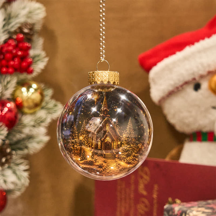 Christianartworkshop Multi-Style Sacred Print Christmas Bauble: Token of Holy Blessing & Quiet Devotion - Without LED Light - Church - image 20