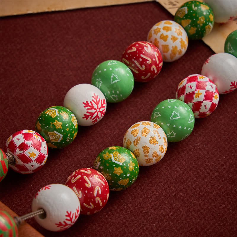 Christianartworkshop Festive Christmas Wooden Bead Rosary With Holy Spirit Medal & Golden Crucifix - image 7