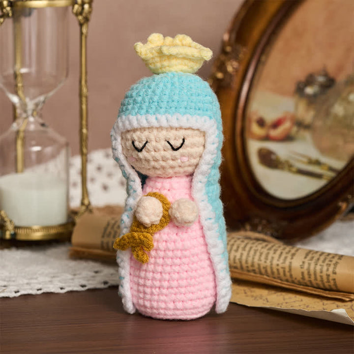 Christianartworkshop Soft Knitted Our Lady Crochet Doll: Token of Tender Divine Affection - image 2