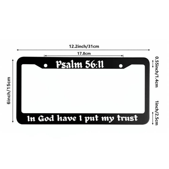 Christianartworkshop In God Have I Put My Trust Metal Car Frame: Beacon of Heavenly Assurance - image 6