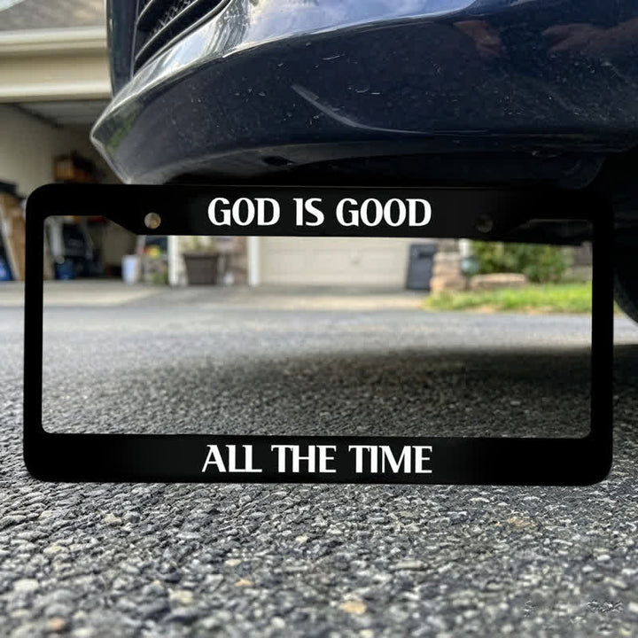 Christianartworkshop God Is Good Faith Verse Metal Car Frame: Devotional Car Accessory - image 6