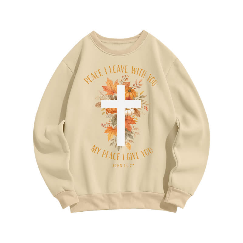 Christianartworkshop Jesus Autumn Pumpkin Graphic Cozy Fleece Sweatshirt - image 4