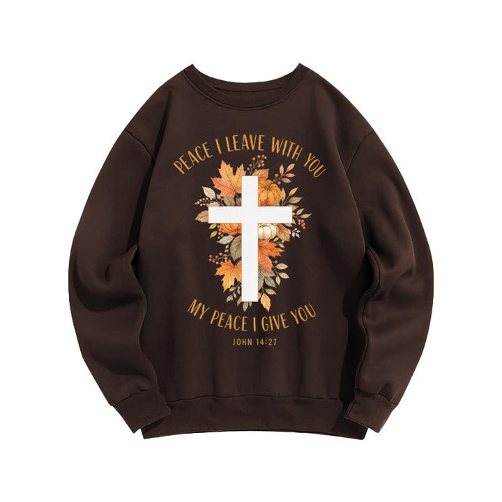 Christianartworkshop Jesus Autumn Pumpkin Graphic Cozy Fleece Sweatshirt - image 7