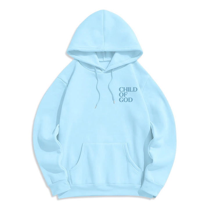 Christianartworkshop Child Of God Minimalist Statement Pullover Fleece Lined Polyester Hoodie - image 11