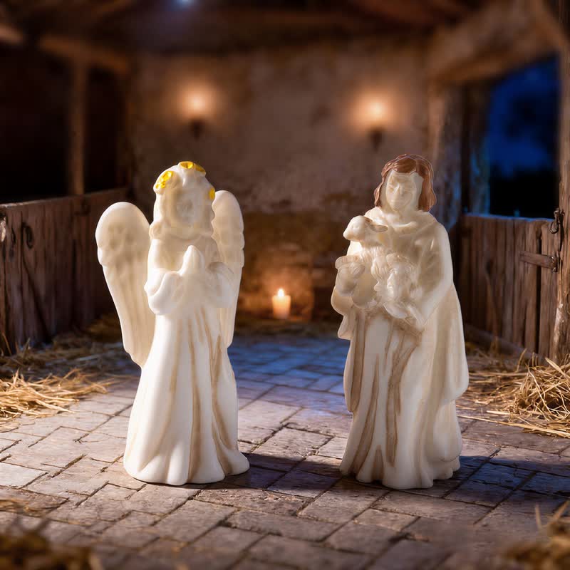 FREE Today: Vintage Resin Nativity Figurine Set: Emblem of Gentle Holy Birth Story - image 6