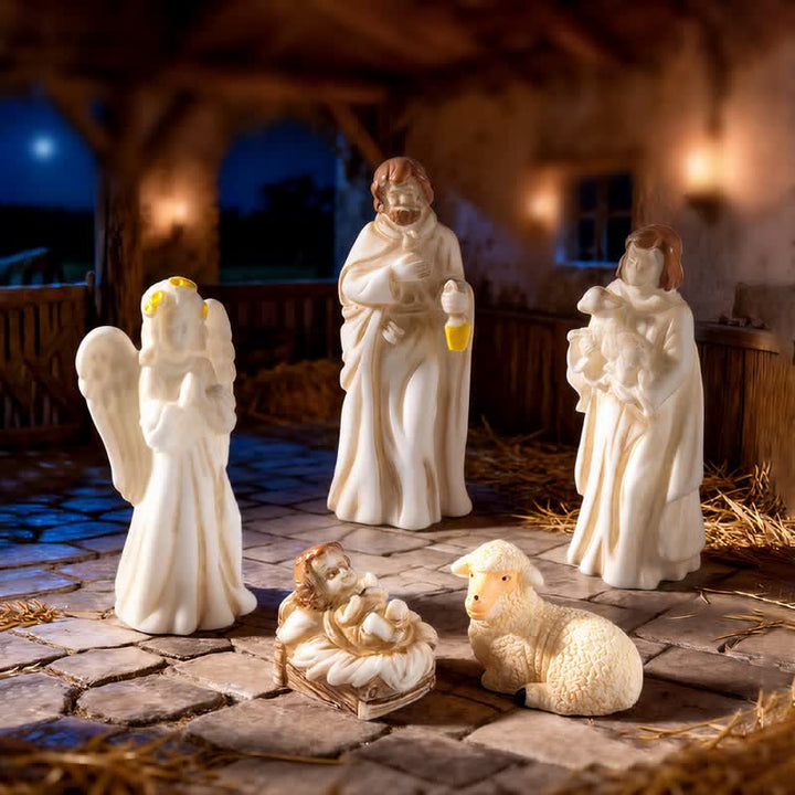 FREE Today: Vintage Resin Nativity Figurine Set: Emblem of Gentle Holy Birth Story - image 2