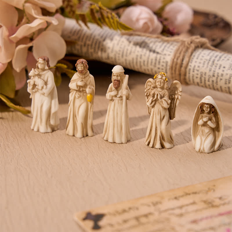 FREE Today: Vintage Resin Nativity Figurine Set: Emblem of Gentle Holy Birth Story - image 3