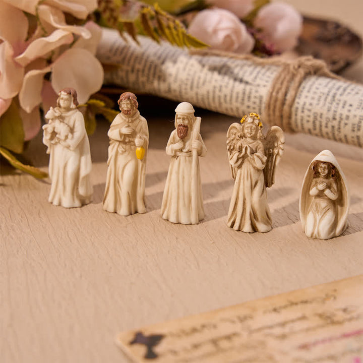 FREE Today: Vintage Resin Nativity Figurine Set: Emblem of Gentle Holy Birth Story - image 3