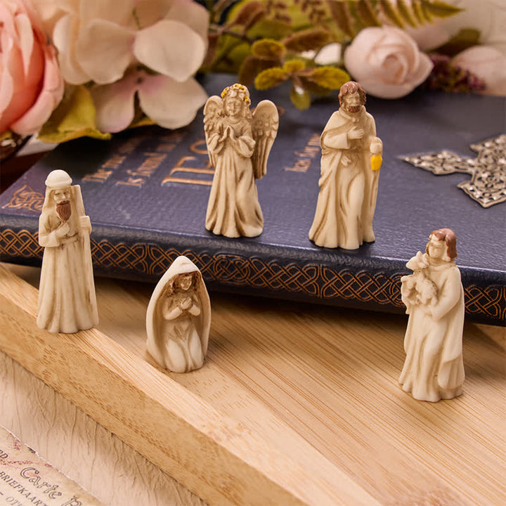 FREE Today: Vintage Resin Nativity Figurine Set: Emblem of Gentle Holy Birth Story - image 4