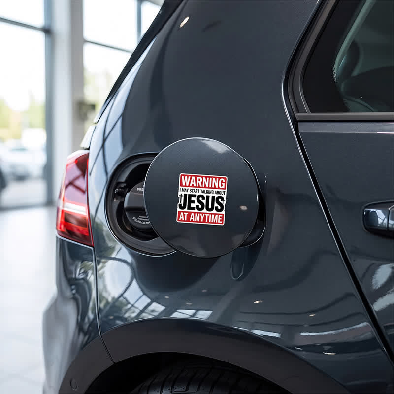 Christianartworkshop Plastic Jesus Cross Warning Car Sticker: Icon of Warm Heavenly Blessing - image 2