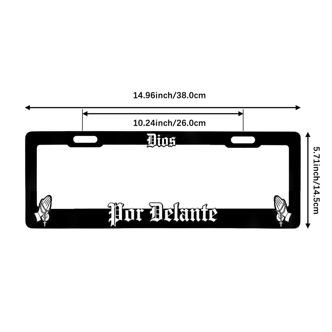 Christianartworkshop Dios Por Delante License Plate Frame with Praying Hands: Token Of Peaceful Daily Spiritual Serenity - 14.96"*5.71"*0.39"/38cm*14.5cm*1cm (Australia Standard) - image 9