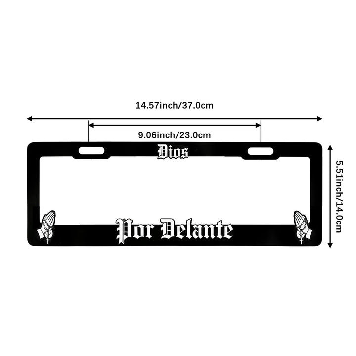 Christianartworkshop Dios Por Delante License Plate Frame with Praying Hands: Token Of Peaceful Daily Spiritual Serenity - 14.57"*5.51"*0.39"/37cm*14cm*1cm (New Zealand Standard) - image 10