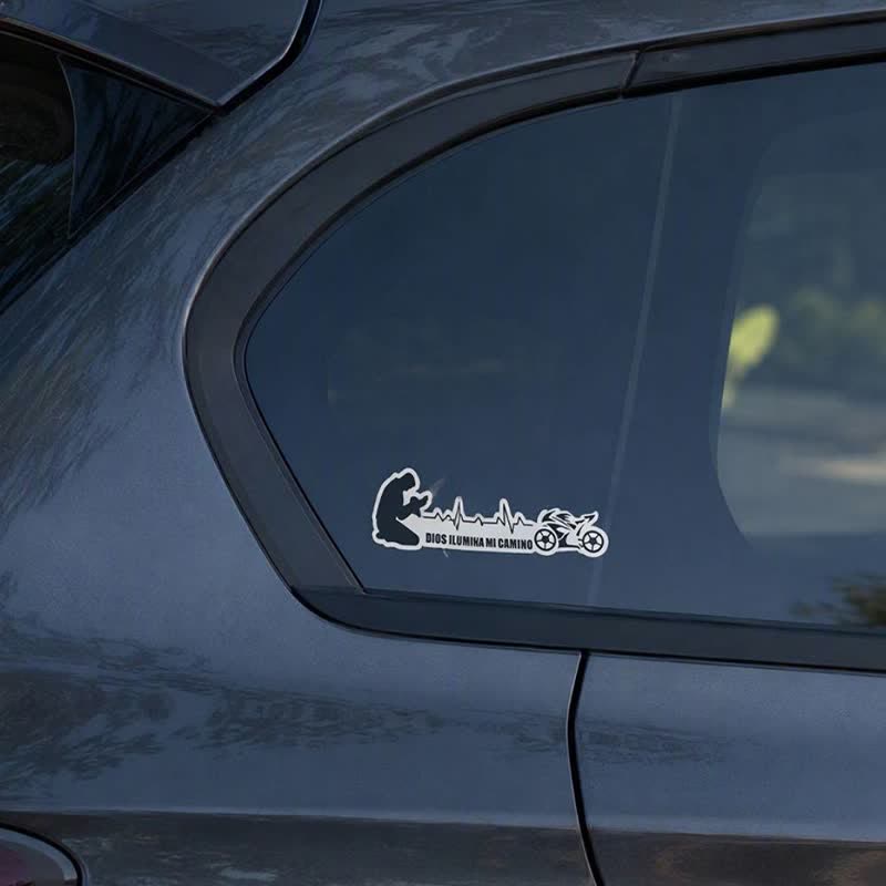 Christianartworkshop Spanish Blessing Cross Heartbeat Car Sticker: Token of Gentle Divine Light - image 3