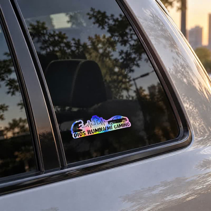 Christianartworkshop Spanish Blessing Cross Heartbeat Car Sticker: Token of Gentle Divine Light - image 12