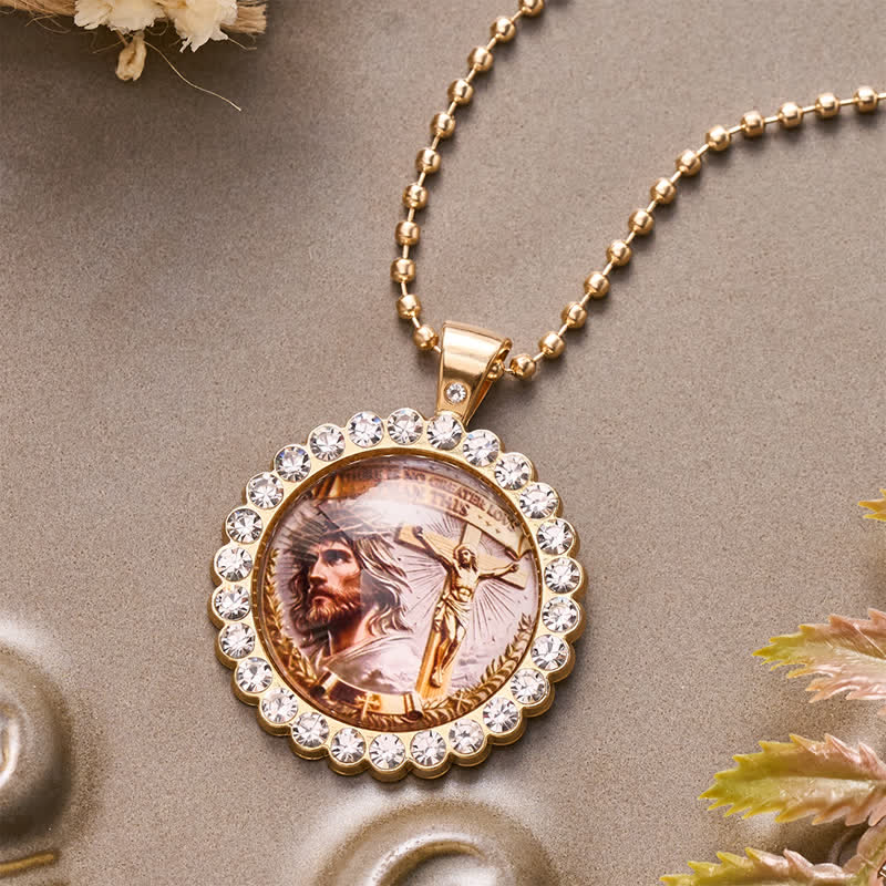 Christianartworkshop Printed Alloy Jesus Crucifix Pendant Necklace: Sign of Eternal Heavenly Salvation - image 5