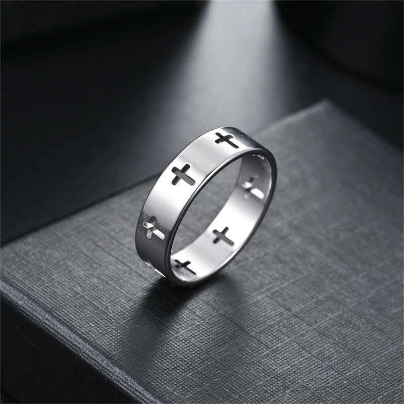 Christianartworkshop Divine Gold Cross Ring: A Simple Yet Deep Expression of Devotion - US 12 - Silver - image 6