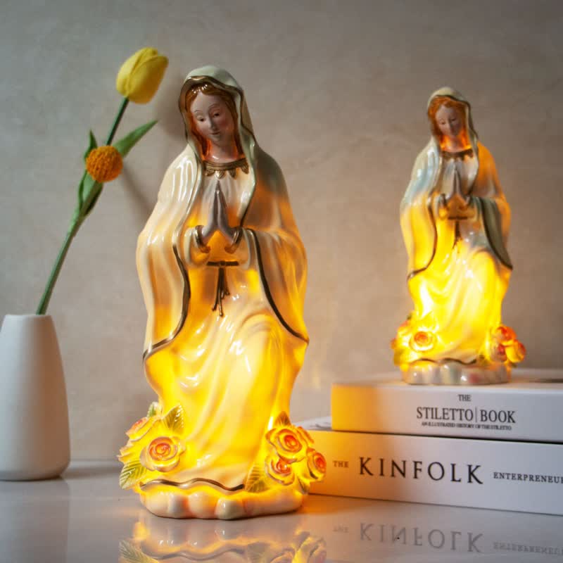 Christianartworkshop Flowing Robe Our Lady Resin Decor: Heavenly Guardian for Home Altar - image 2