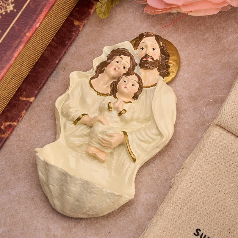 Christianartworkshop Sculpted Nativity Holy Water Font: Emblem of Tender Heavenly Shelter - image 8