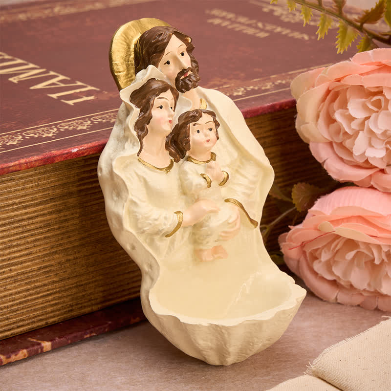 Christianartworkshop Sculpted Nativity Holy Water Font: Emblem of Tender Heavenly Shelter - image 6