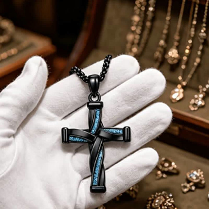 Christianartworkshop Curved Intertwined Zinc Alloy Cross Pendant: Symbol of Timeless Sacred Unity - image 3