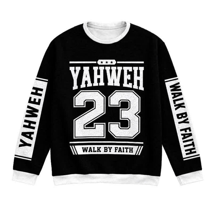 Christianartworkshop Yahweh 23 Walk By Faith Streetwear Crewneck Sweater - 3XL - image 0