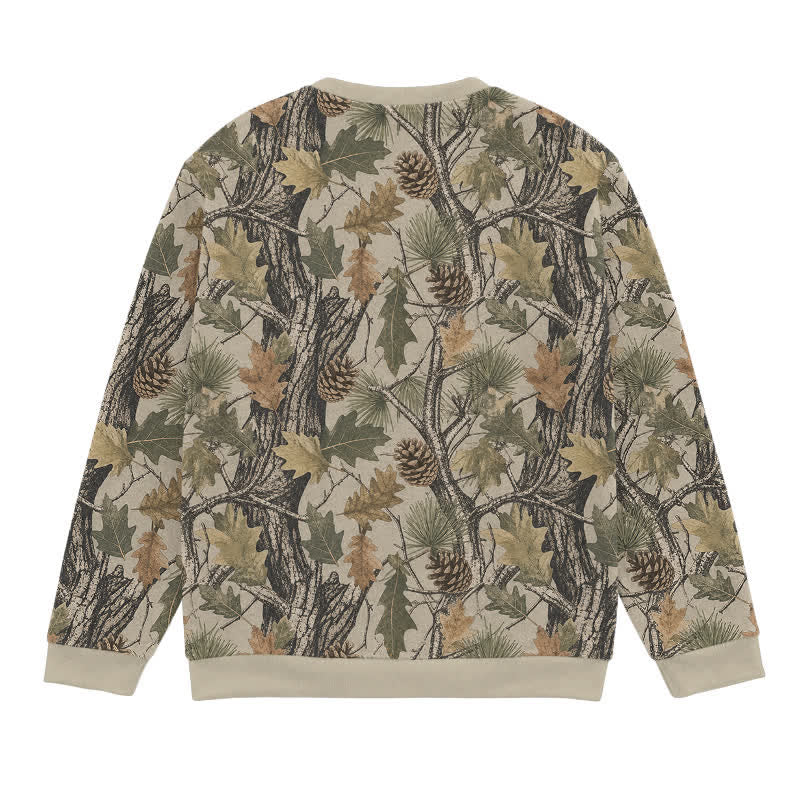 Christianartworkshop Worship Anyway Vintage Camo Beige Crewneck Sweater - image 1