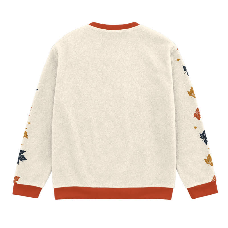 Christianartworkshop Jesus Is King Vintage Leaf Trim Sweater - image 1