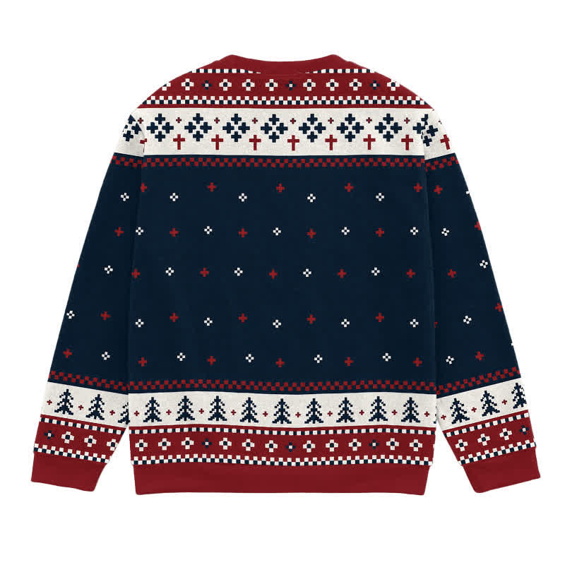 Christianartworkshop Walk By Faith Vintage Holiday Knit Sweater - image 1