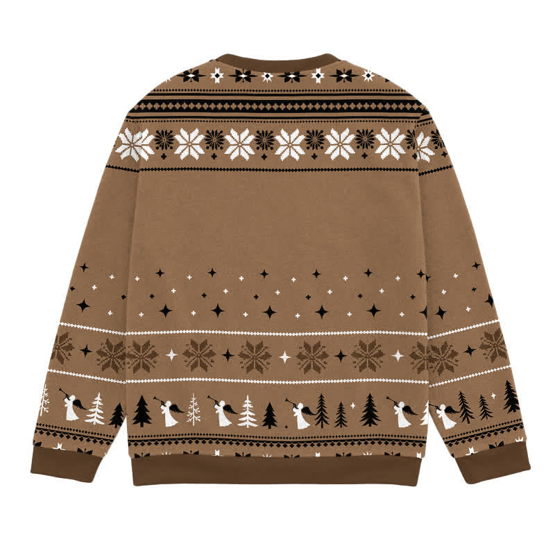 Christianartworkshop Glory To God Vintage Fair Isle Knit Sweater - image 1