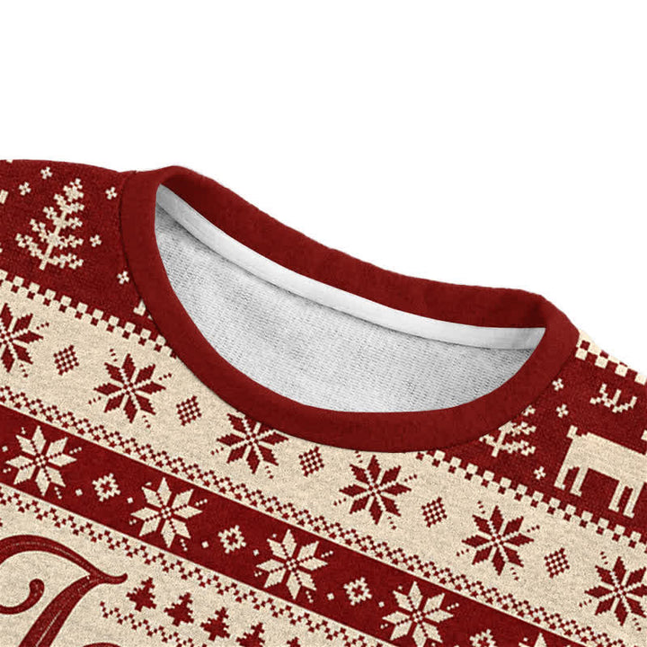 Christianartworkshop Jesus Is The Reason For The Season Festive Knit Sweater - image 6