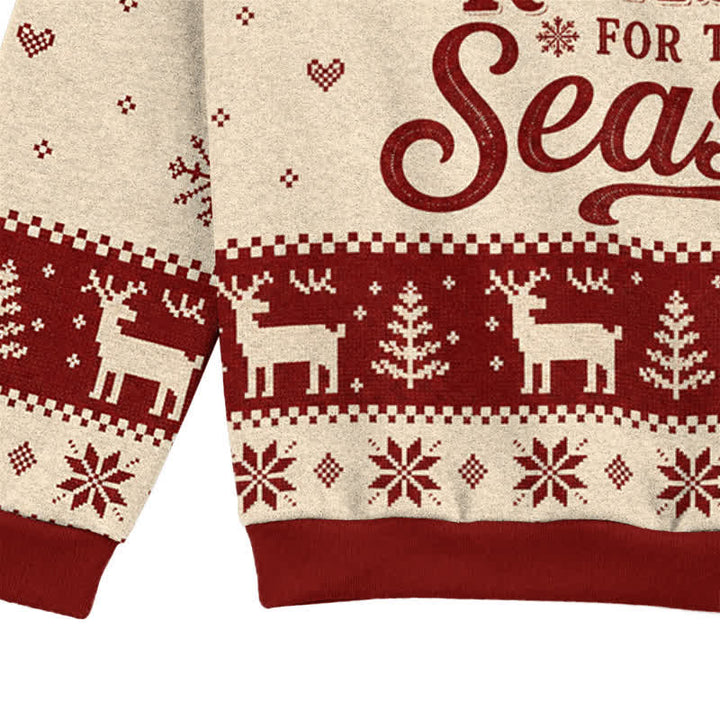 Christianartworkshop Jesus Is The Reason For The Season Festive Knit Sweater - image 7