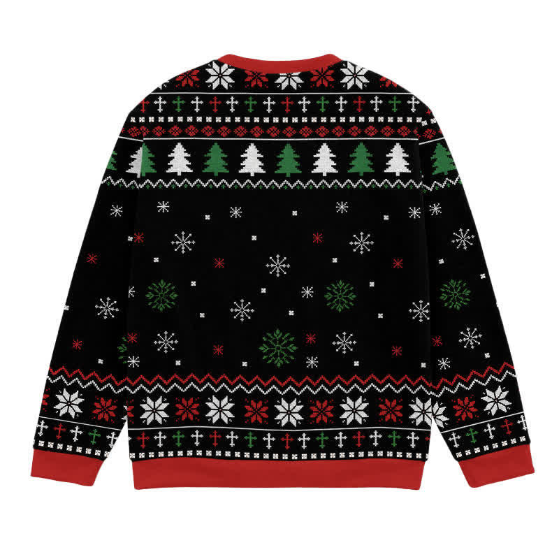Christianartworkshop Bless This Mess Vintage Christmas Knit Sweater - image 1