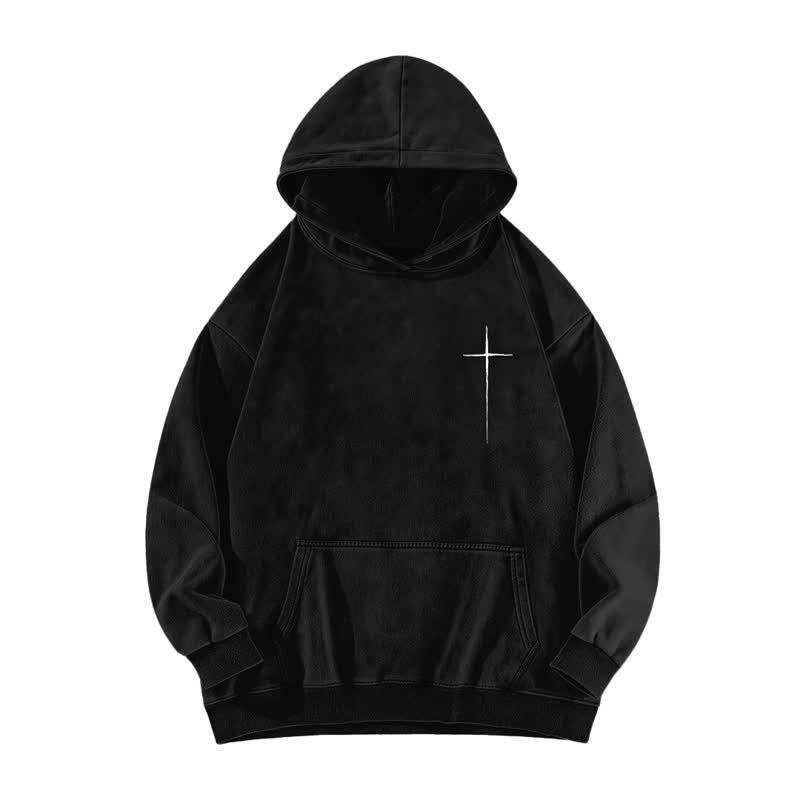 Christianartworkshop The Way Cross Front And Back Washed Hoodie - image 2