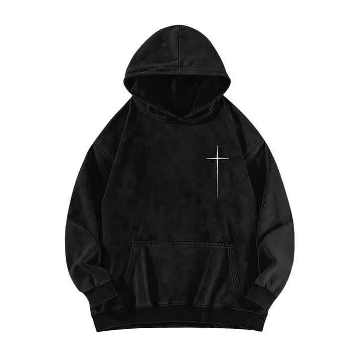 Christianartworkshop The Way Cross Front And Back Washed Hoodie - image 2