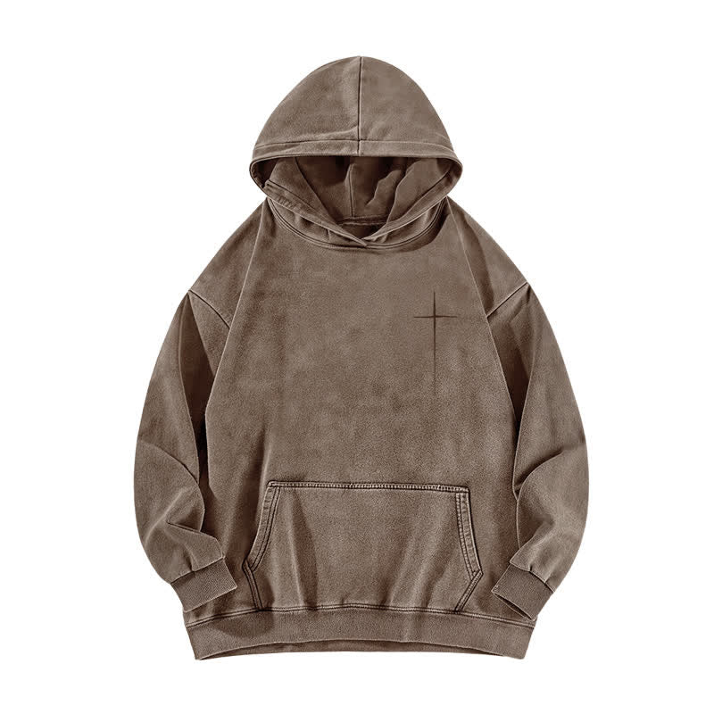 Christianartworkshop The Way Cross Front And Back Washed Hoodie - image 17