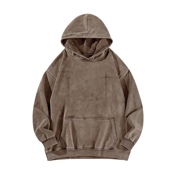 Christianartworkshop The Way Cross Front And Back Washed Hoodie - image 17